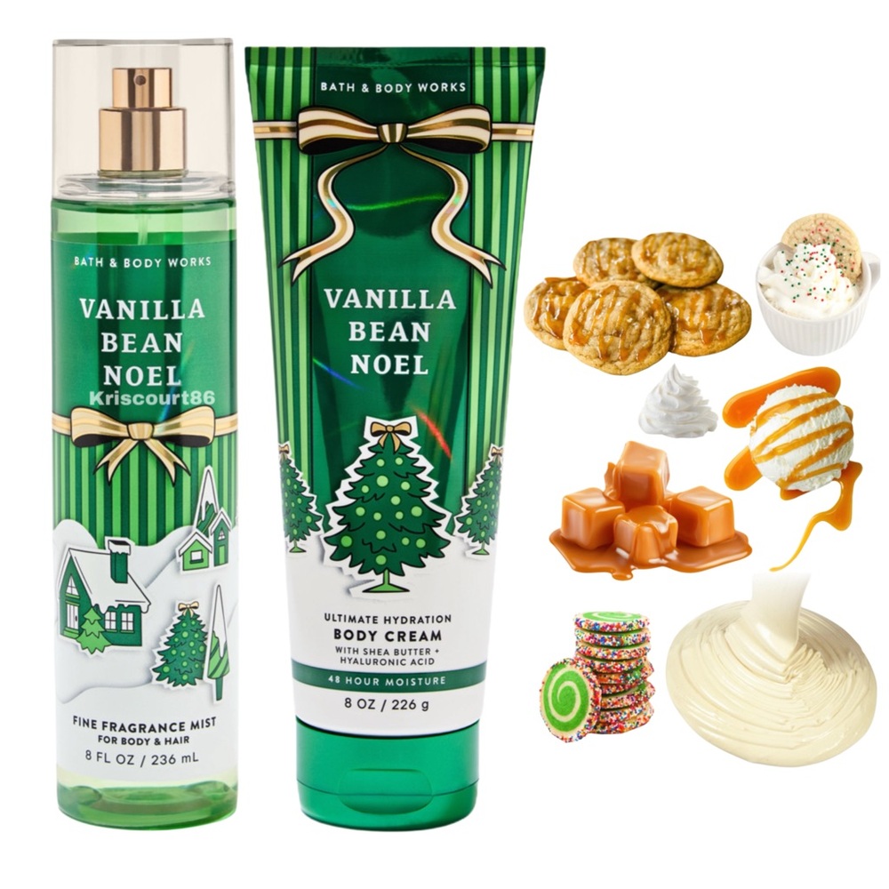BBW Vanilla Bean Noel 2PC FULL-SIZE SET NEW - Picture 14 of 15